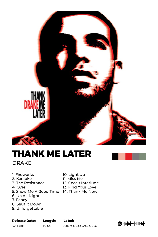 Thank me later poster