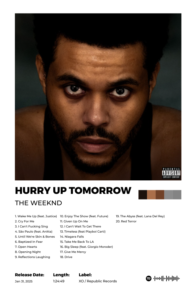 Hurry up tomorrow poster