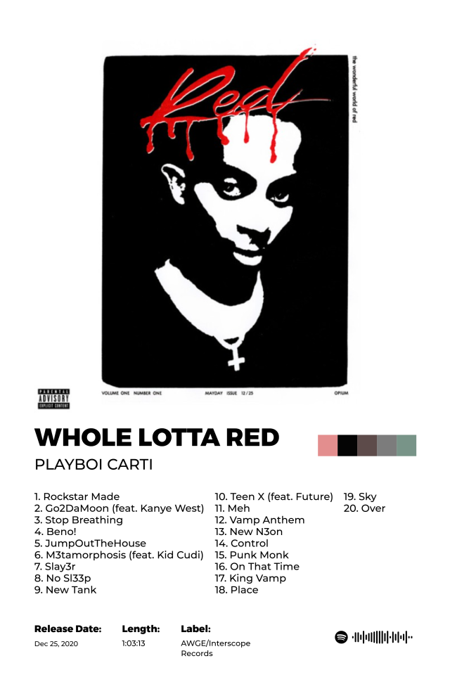Whole lotta red poster