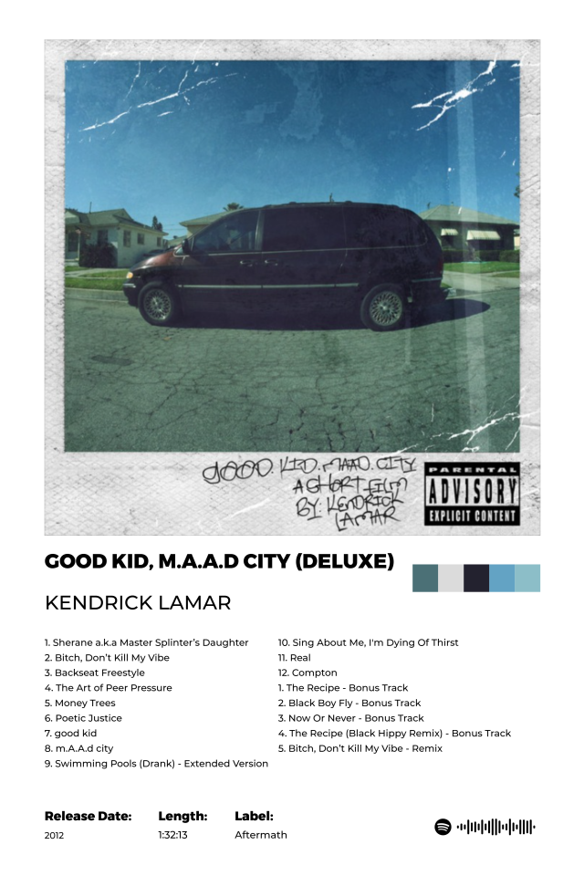 good kid mAAd city Deluxe poster